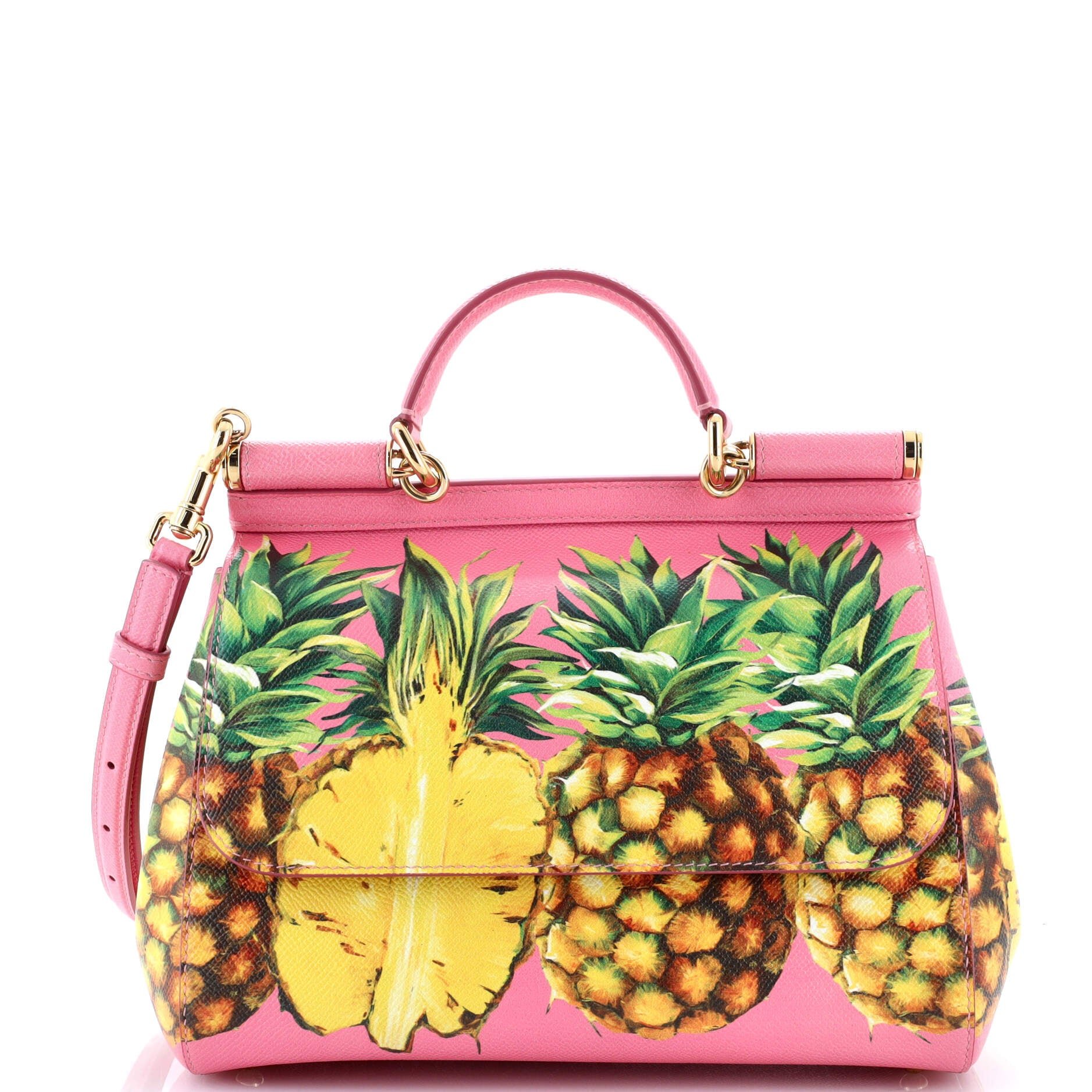Dolce &amp; Gabbana Miss Sicily Bag Printed Leather Medium