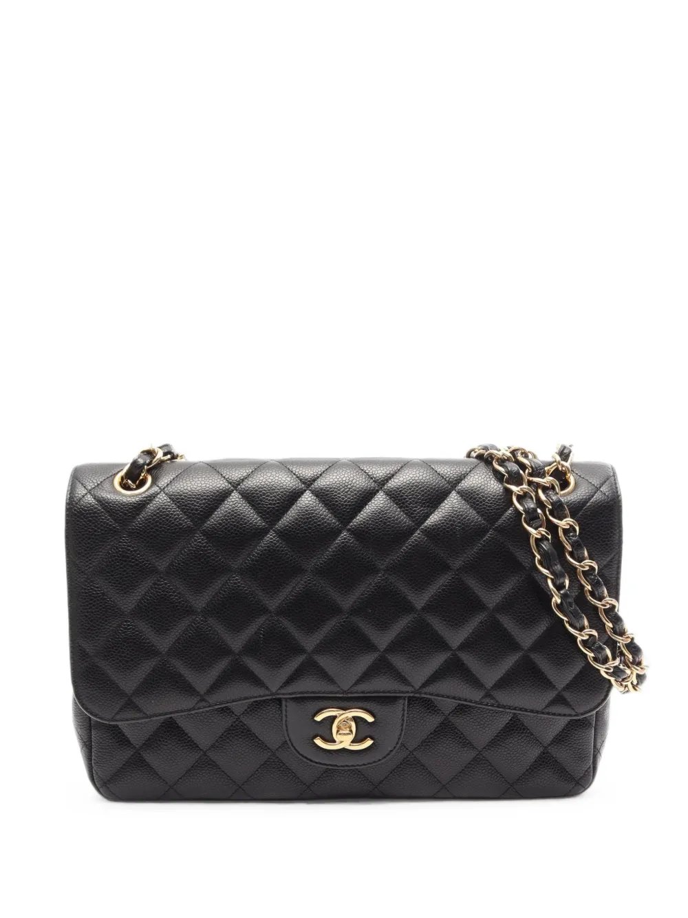 2011 large Caviar quilted Double Flap shoulder bag