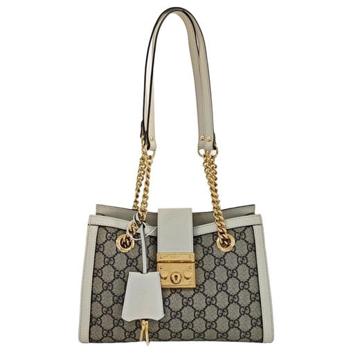 Padlock leather handbag