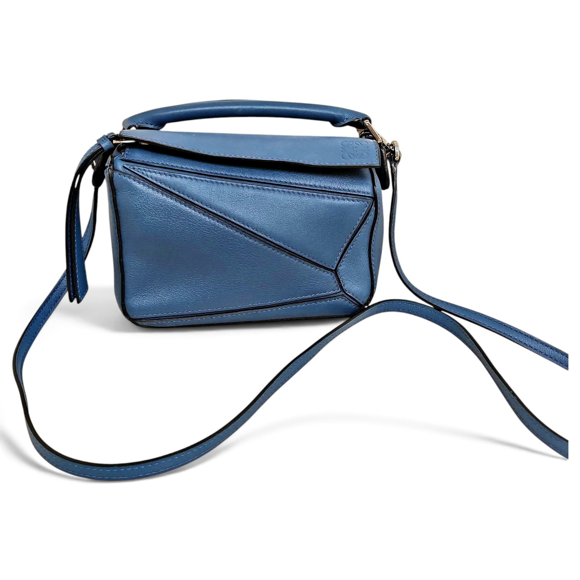 Puzzle leather handbag