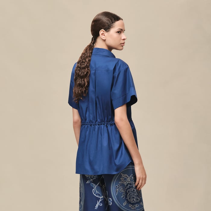 Bleu Lagune Drawstring Shirt