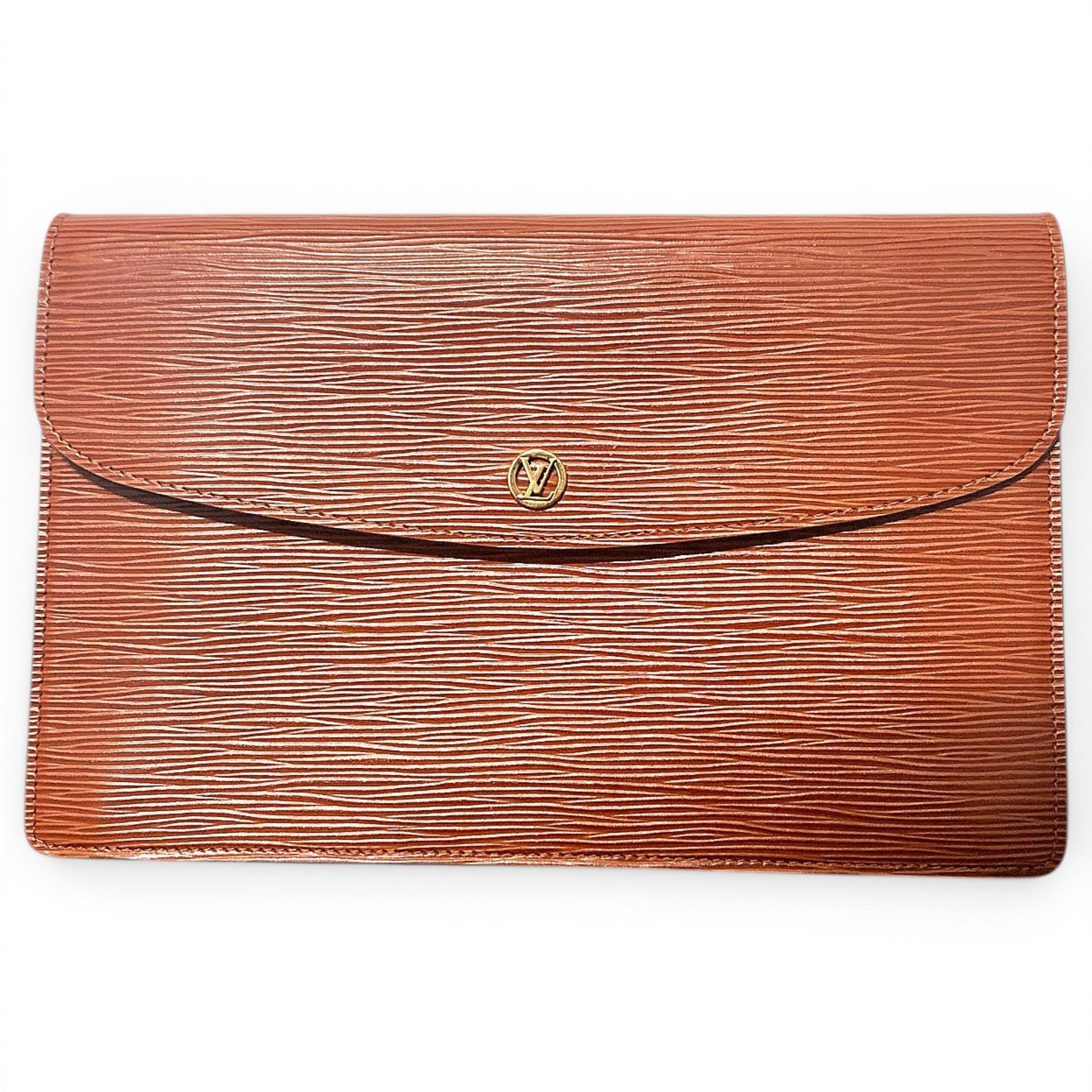 Sellier leather clutch bag