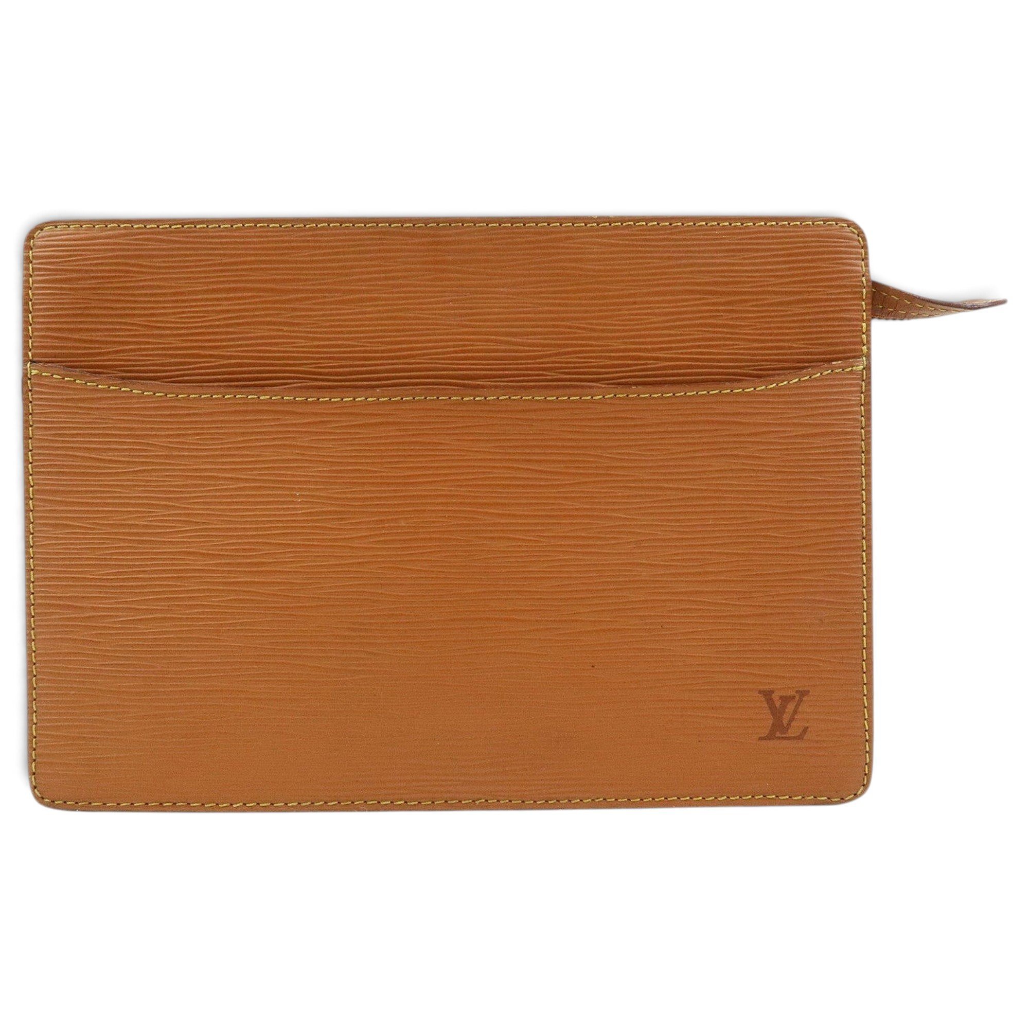 Leather clutch bag