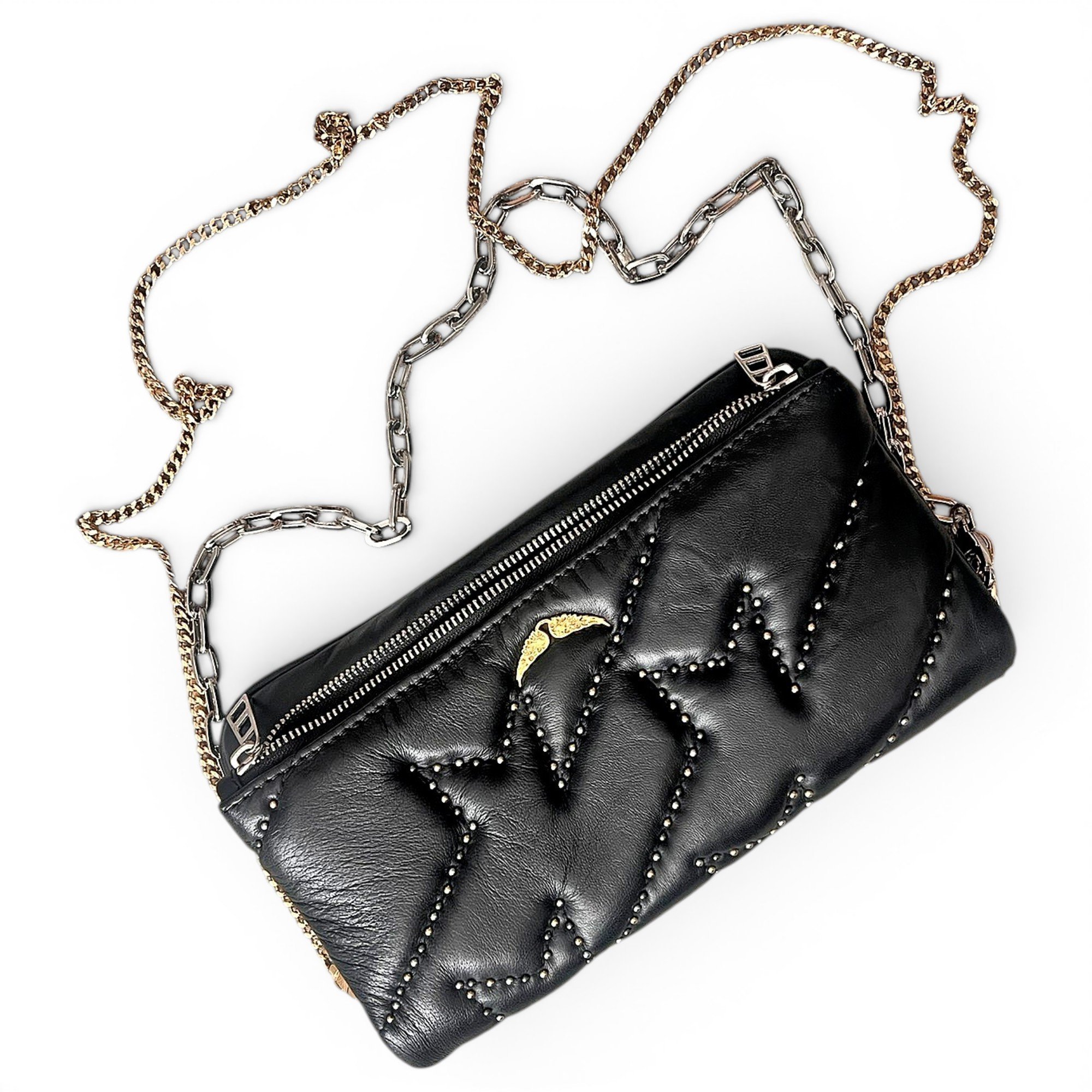 Rock vegan leather crossbody bag