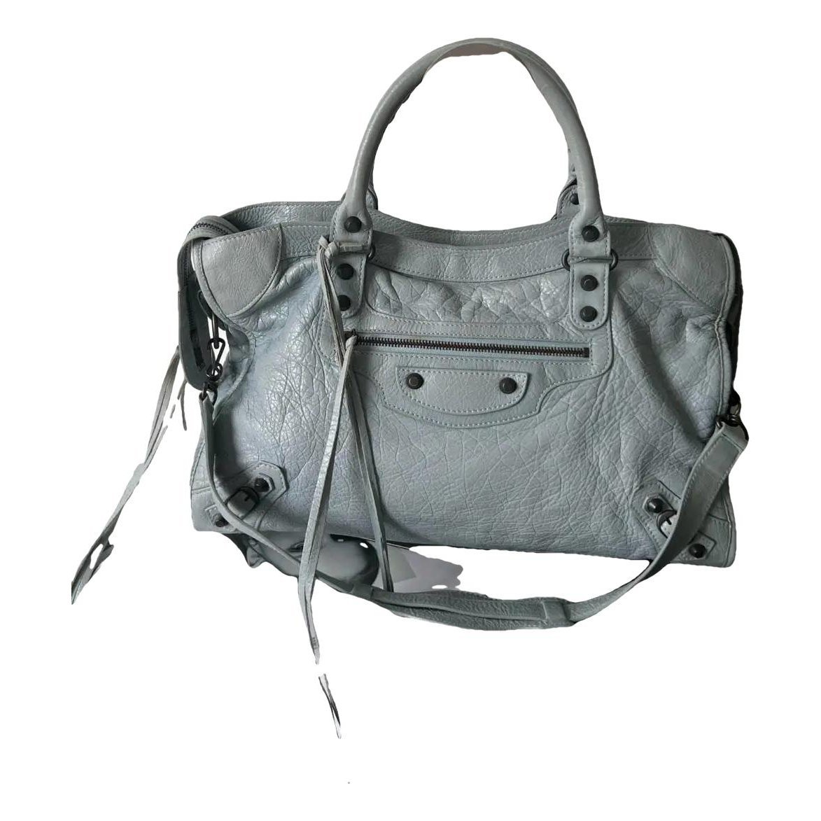 City leather handbag