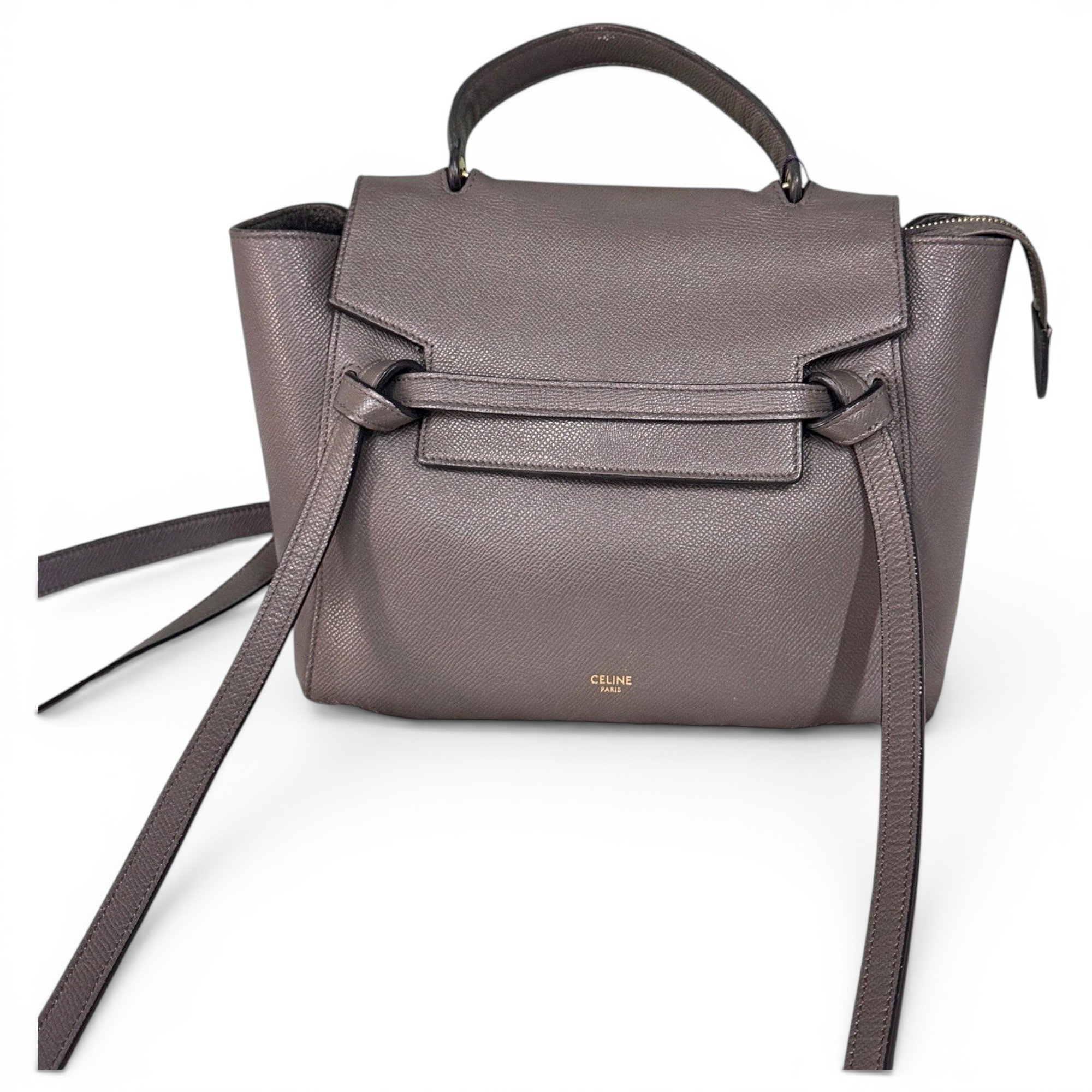 Belt leather crossbody bag