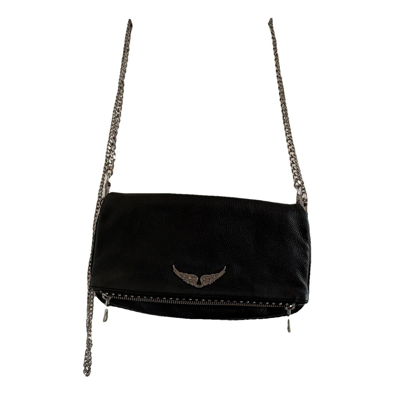 Rock leather clutch bag