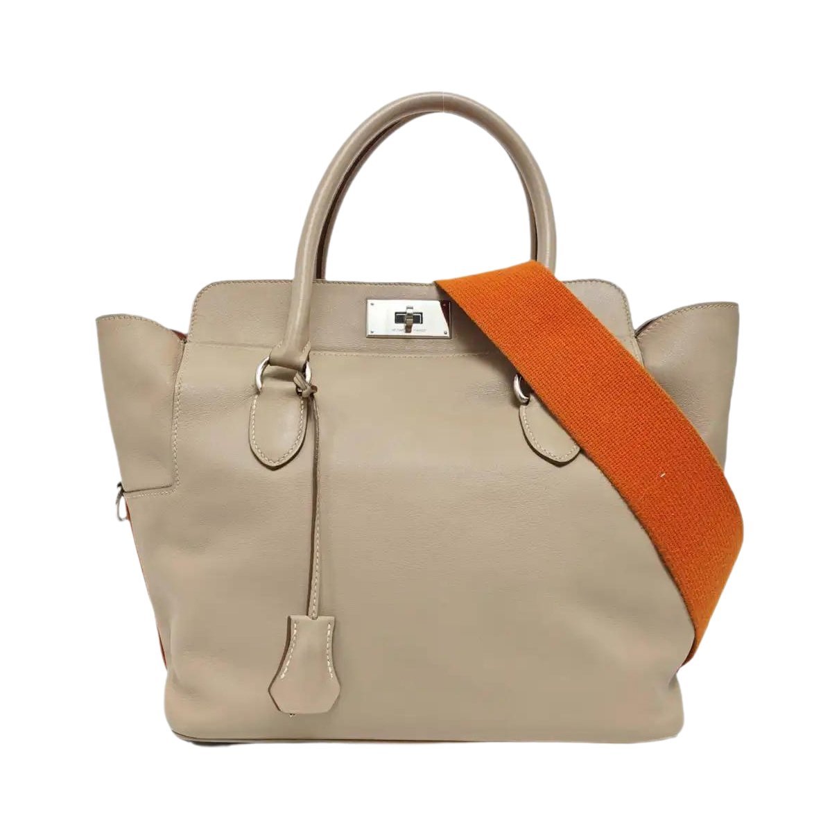 Toolbox leather handbag