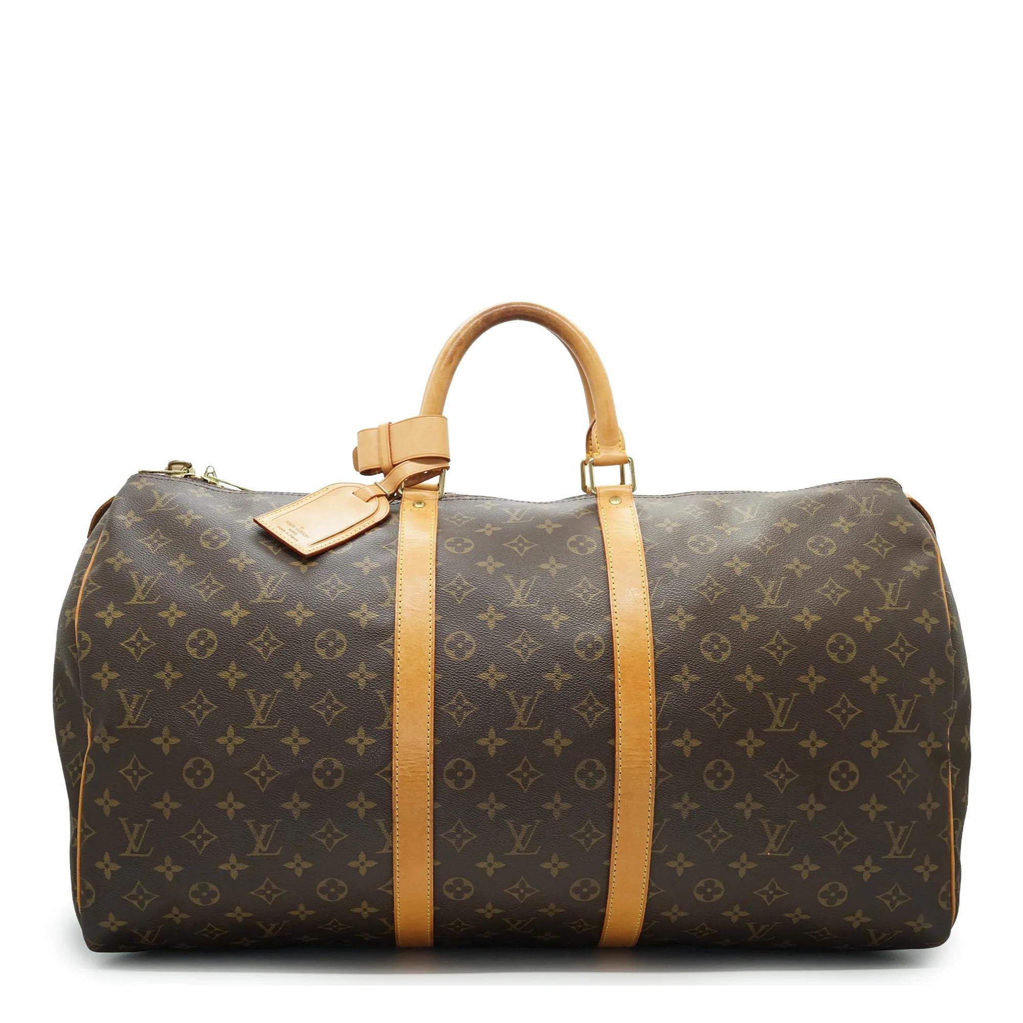 Keepall leather travel bag