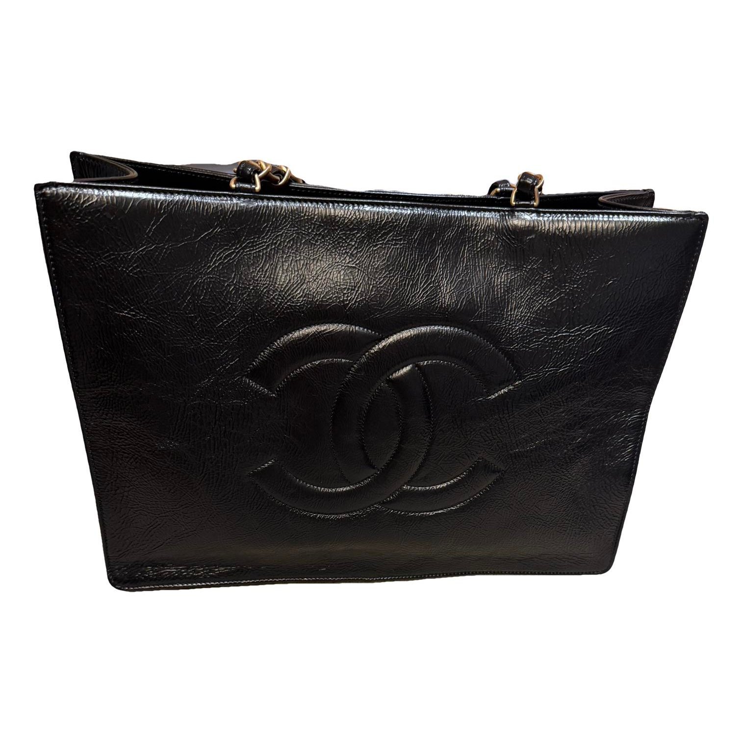 Vintage CC Chain leather tote