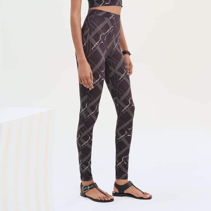 Marron Fusain Coaching Remix Leggings