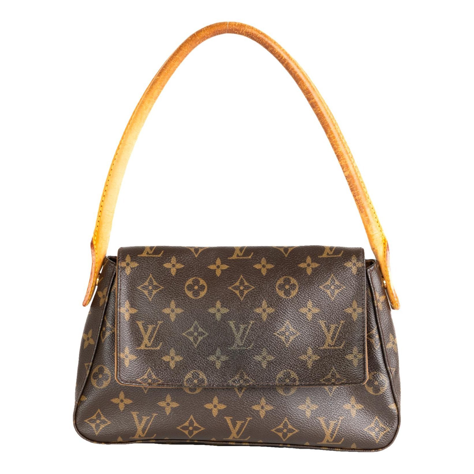 Looping leather handbag