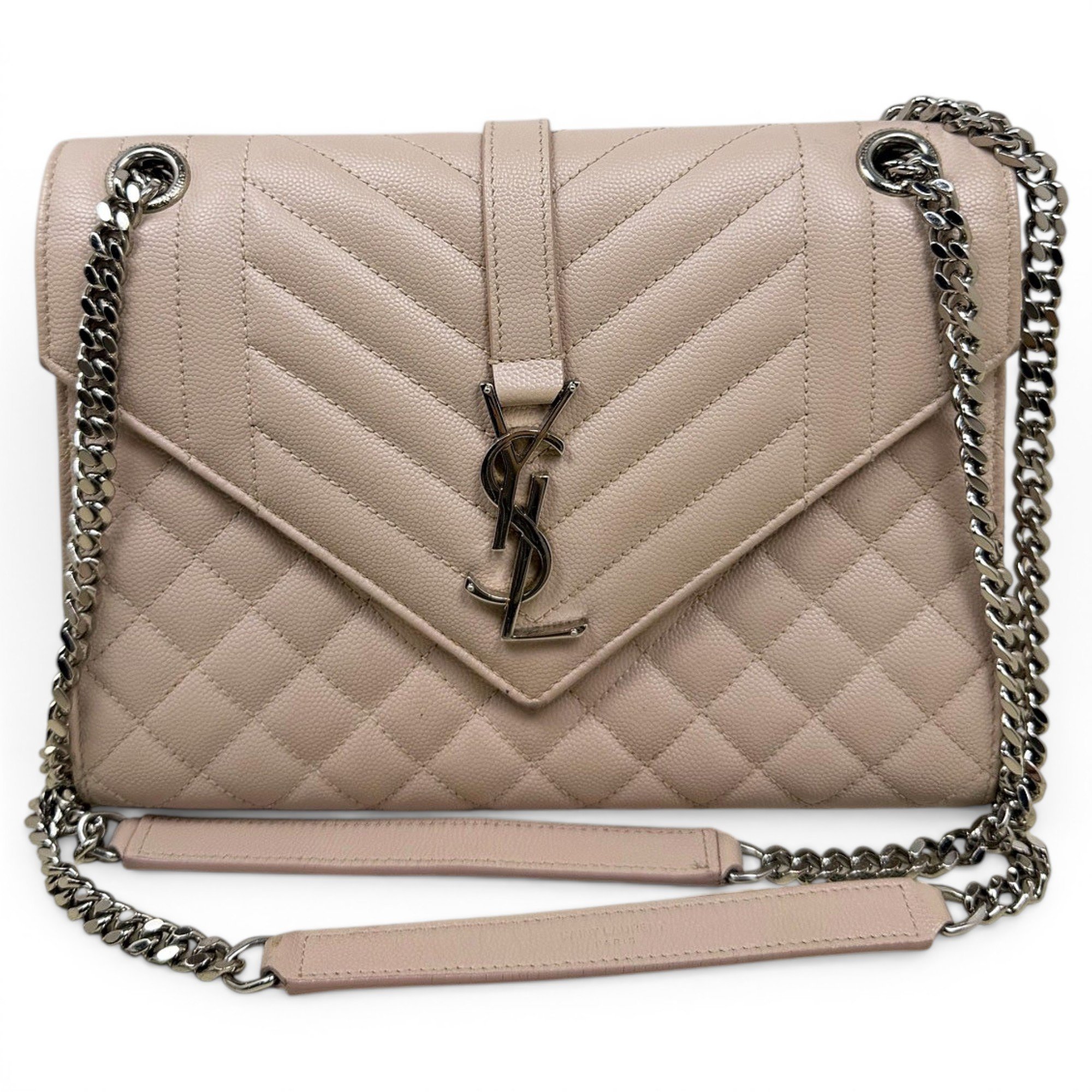 Envelope leather handbag