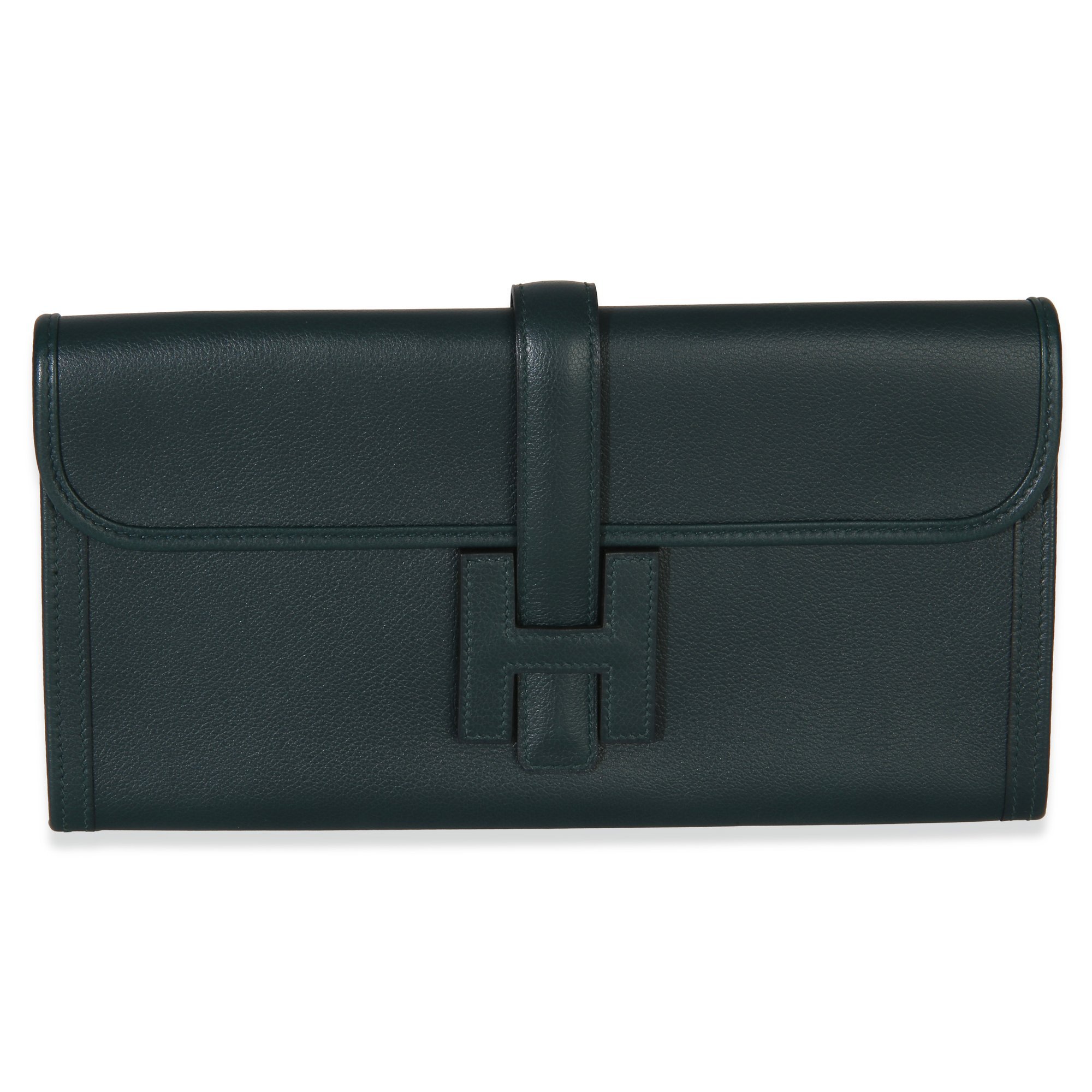 Hermes Kelly Handbag Vert Cypres Evercolor Leather 1837