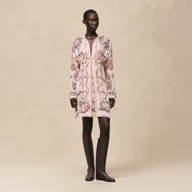 "Ferronnerie Remix" knotted collar dress