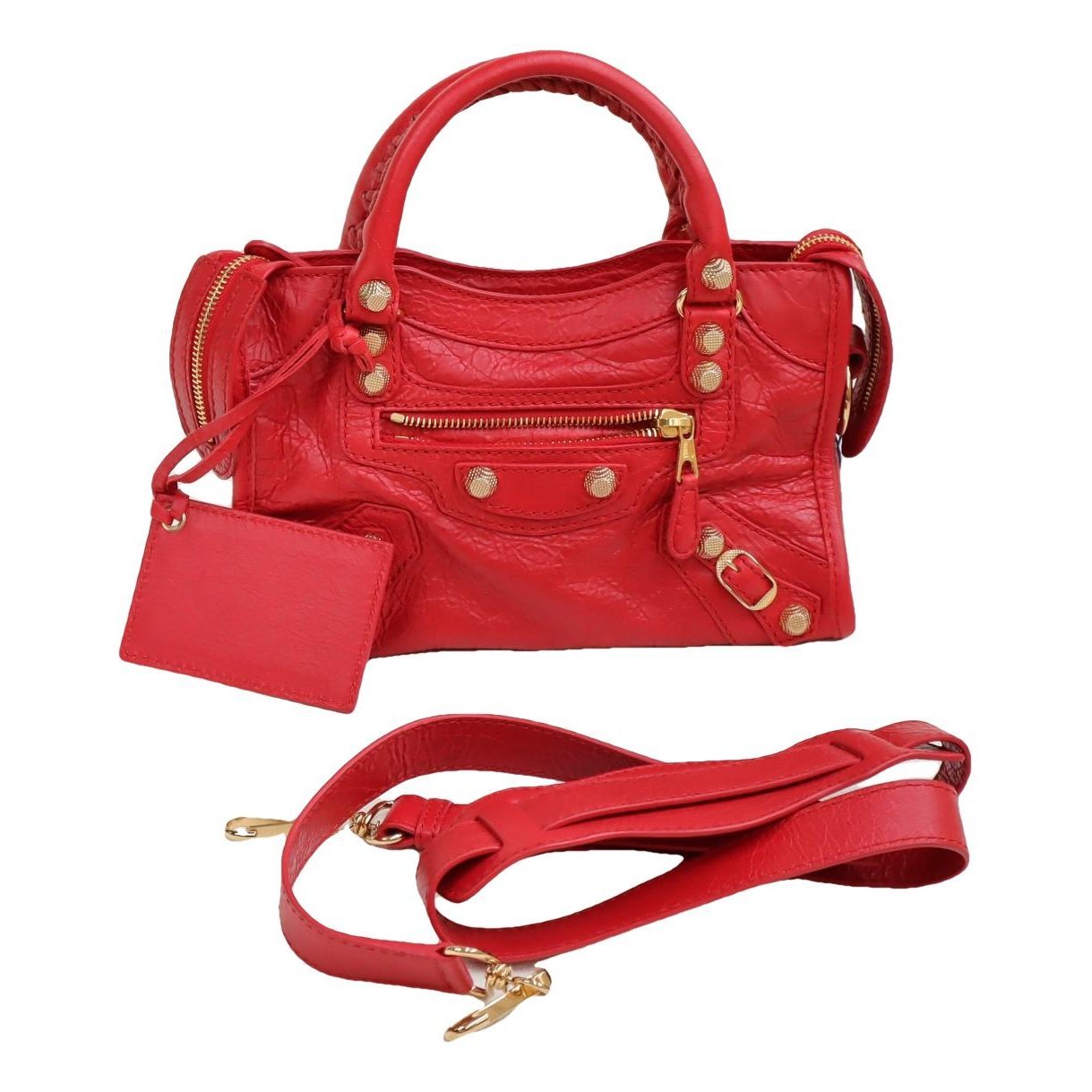 City leather handbag