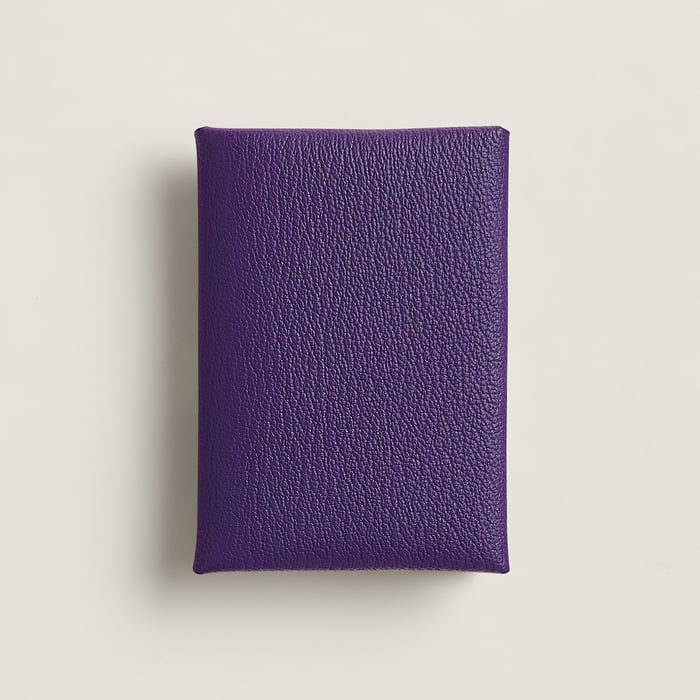 Purple Calvi Duo Compact Card Holder