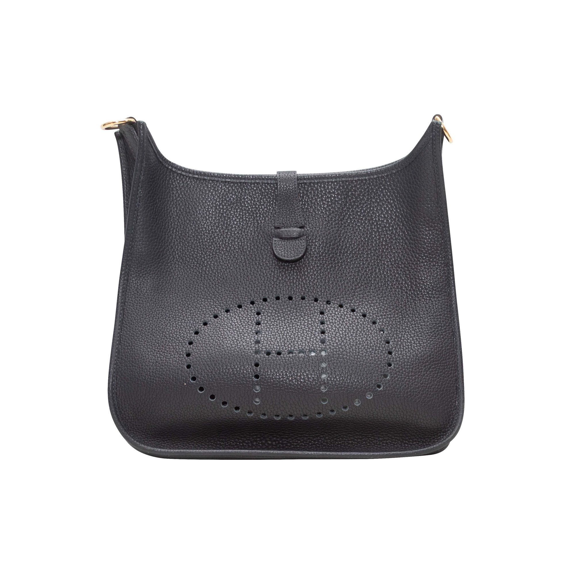 H leather handbag