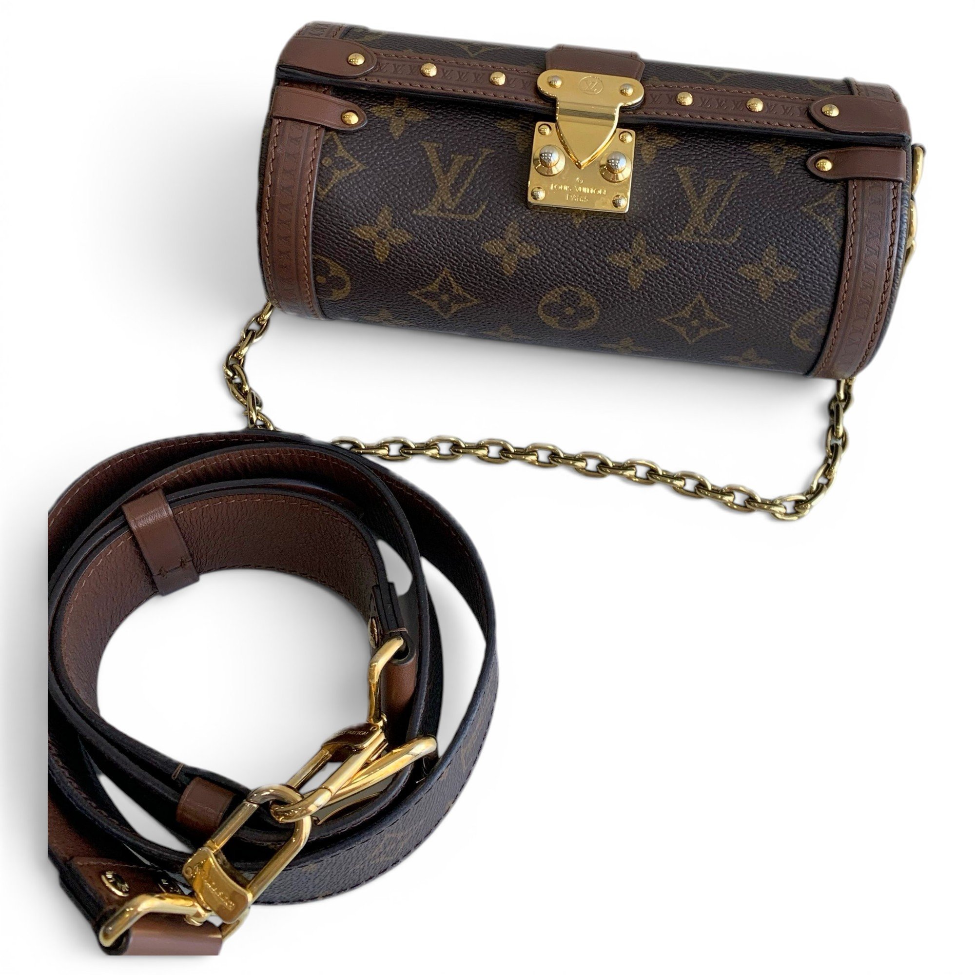 Papillon Trunk leather handbag