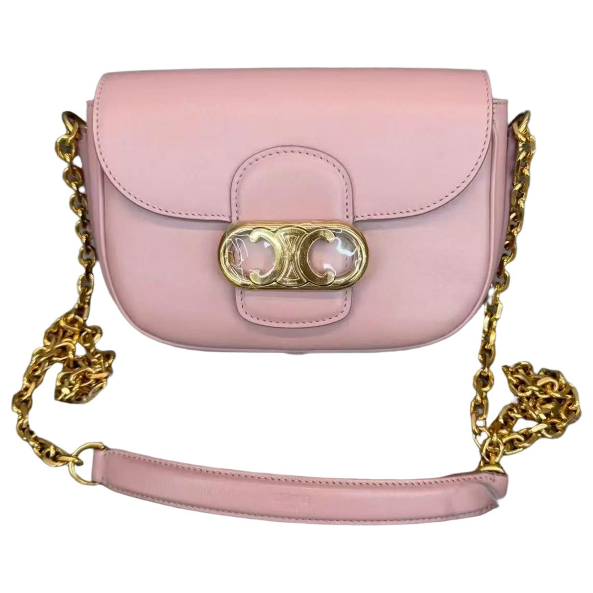Triomphe Maillon Chain leather handbag