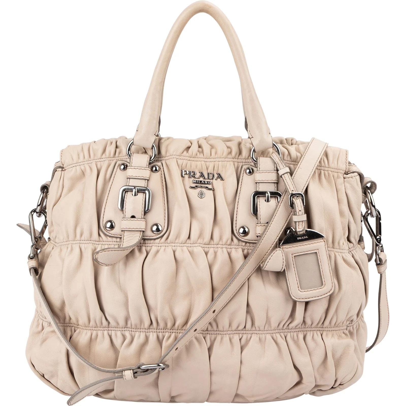 Re-Nylon leather handbag