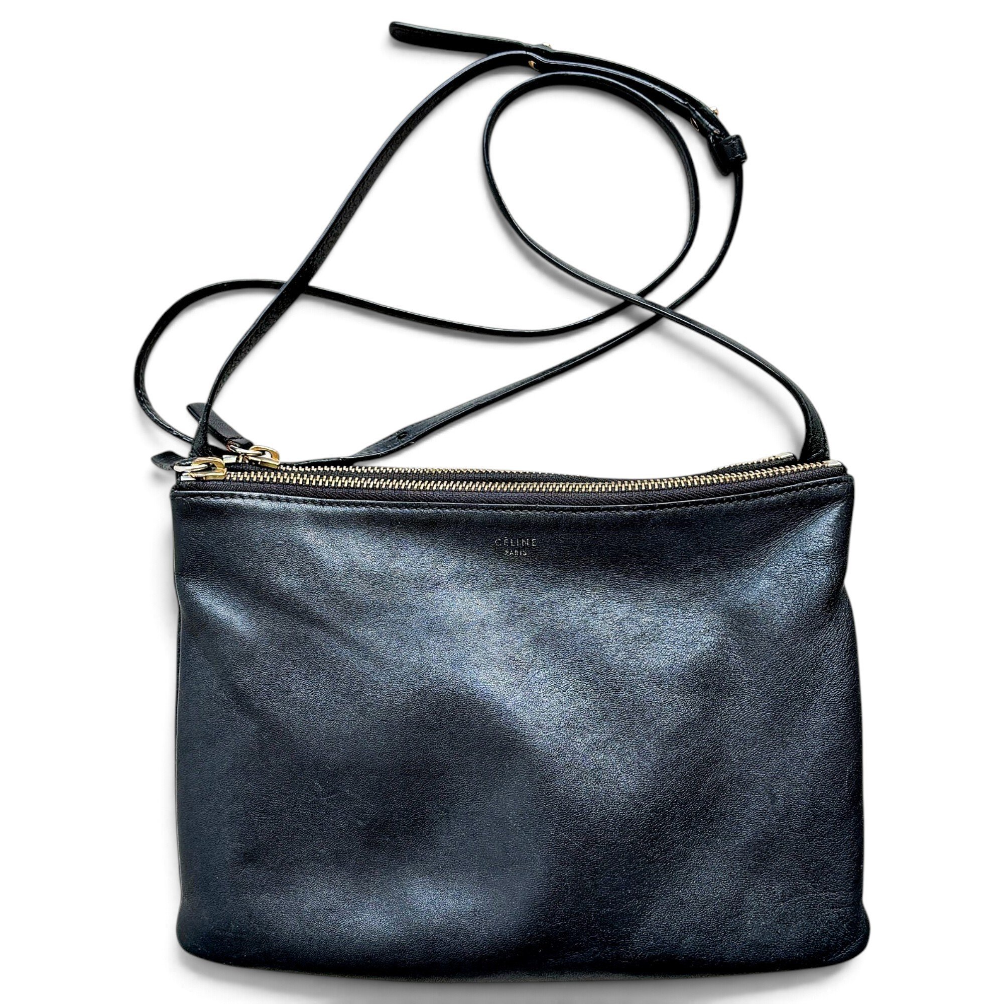 Celine Trio leather crossbody bag
