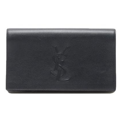 Leather clutch bag