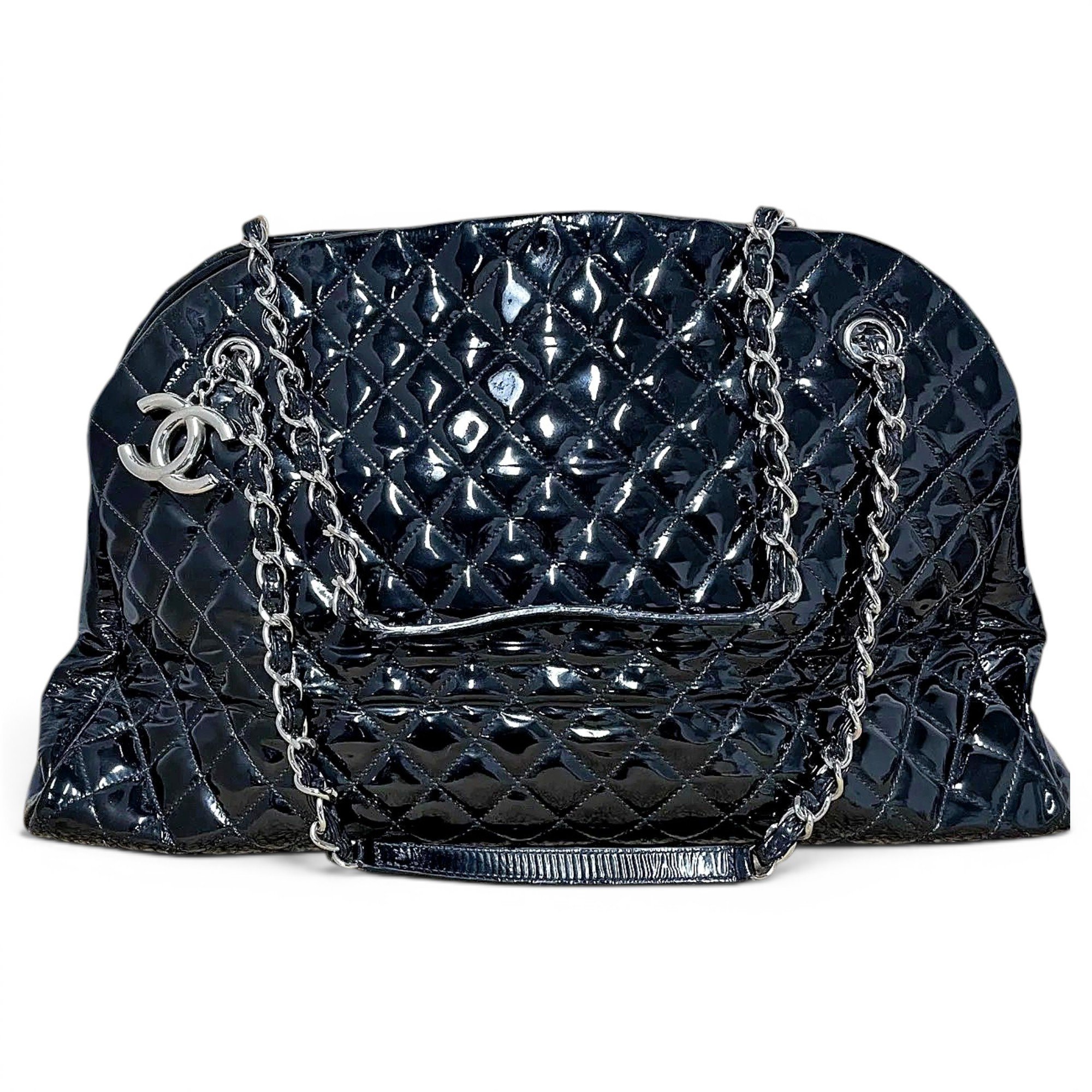 Mademoiselle patent leather handbag