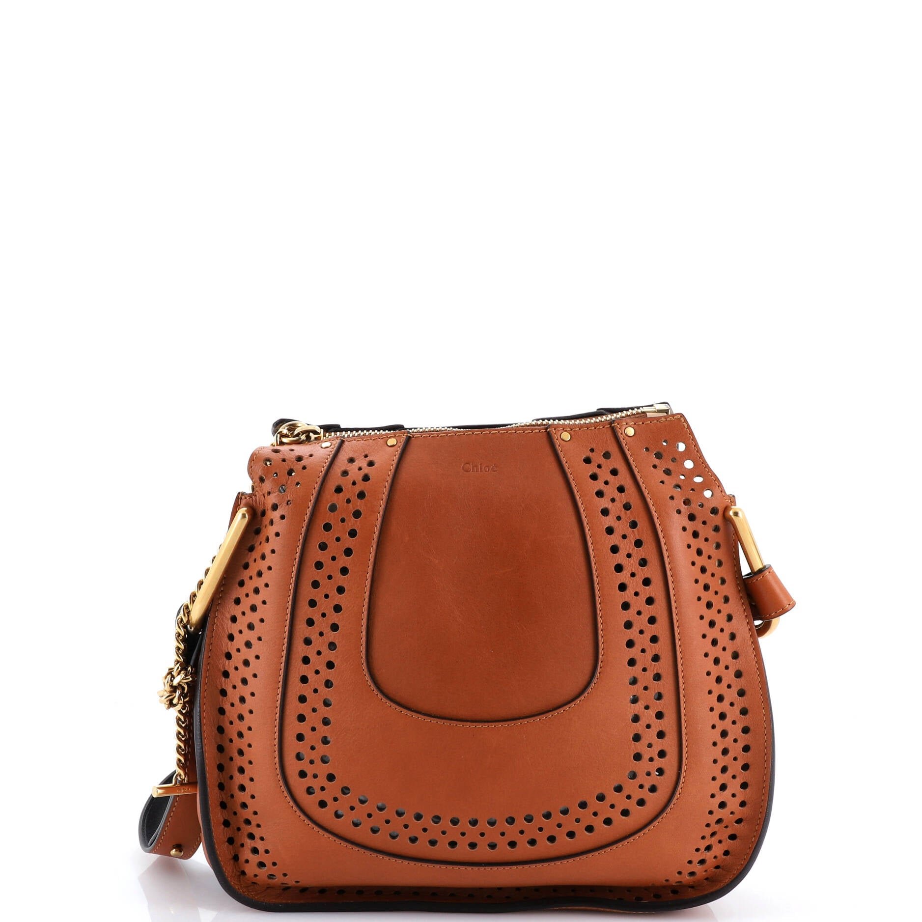 Hayley Hobo Perforated Leather Small