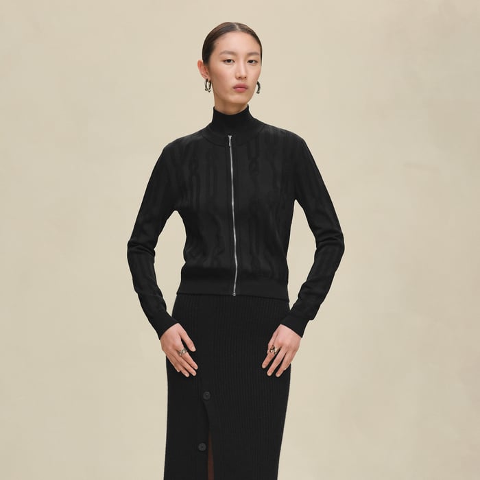Noir "Palefroi Remix" Long-sleeve Cardigan
