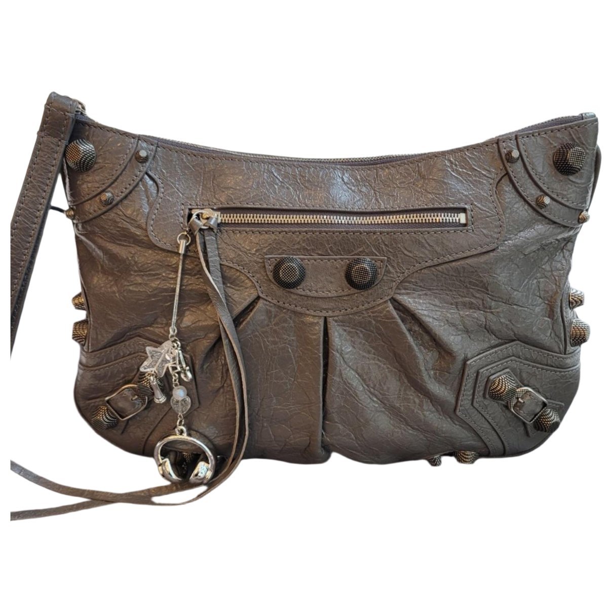 Leather clutch bag