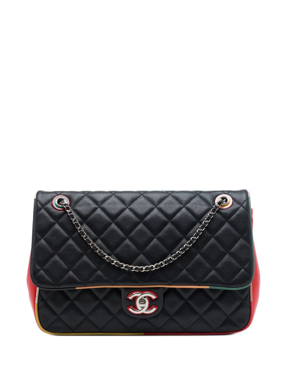 2016-2017 Jumbo Quilted Lambskin Acrylic Cuba Color Flap crossbody bag
