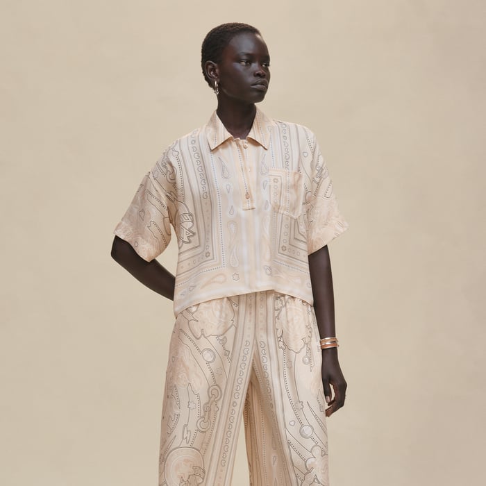 Blanc Perle "Candy Libris Bandana" Blouse