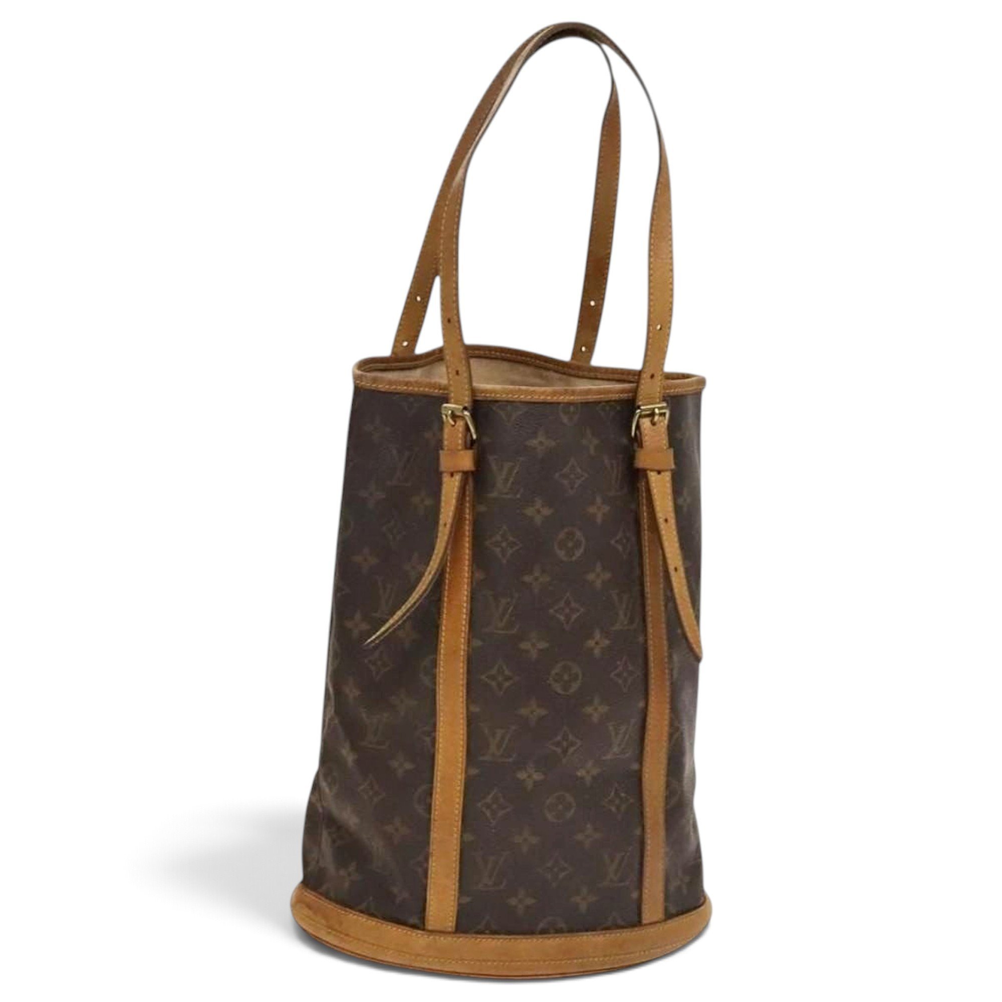 Bucket leather handbag