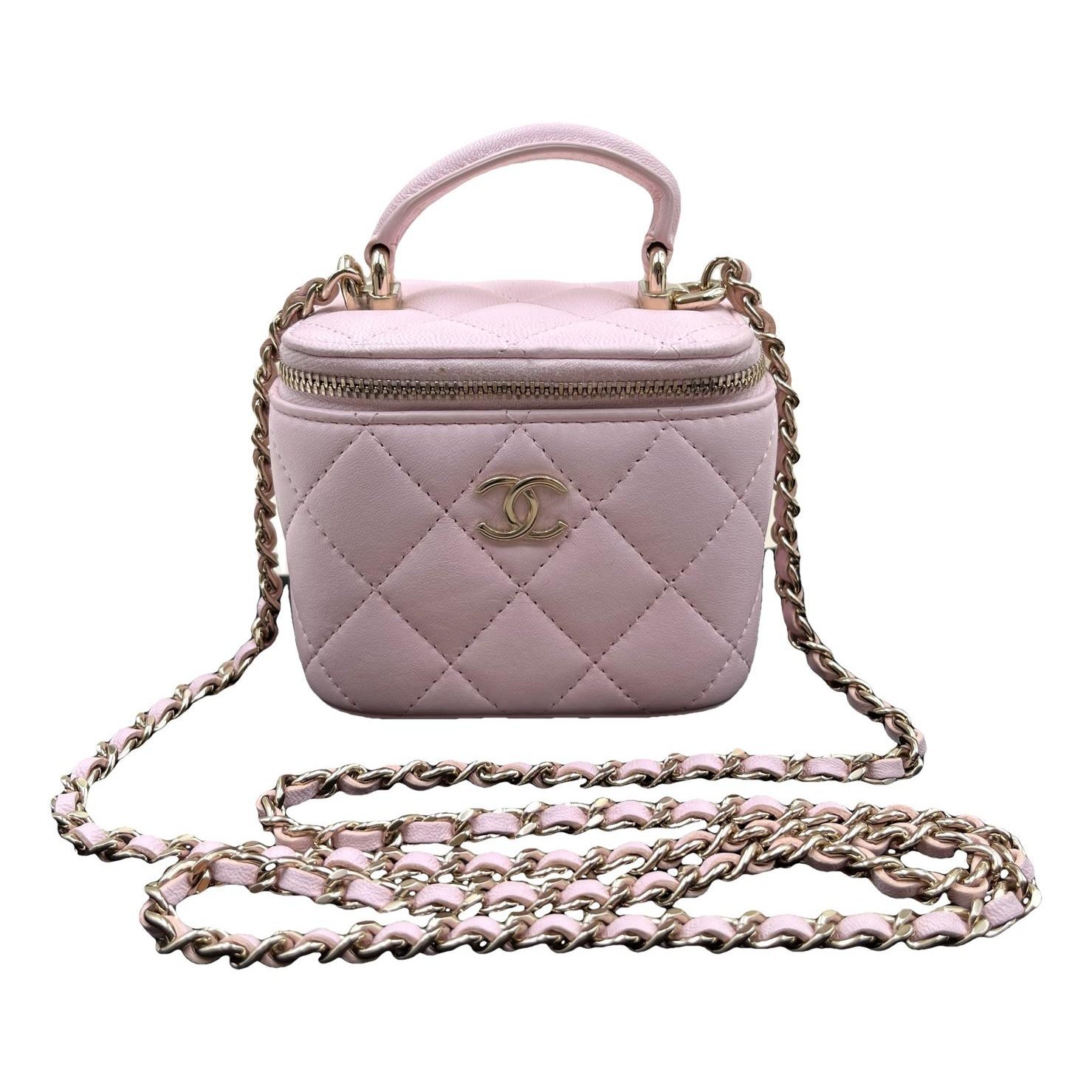 Vanity leather handbag