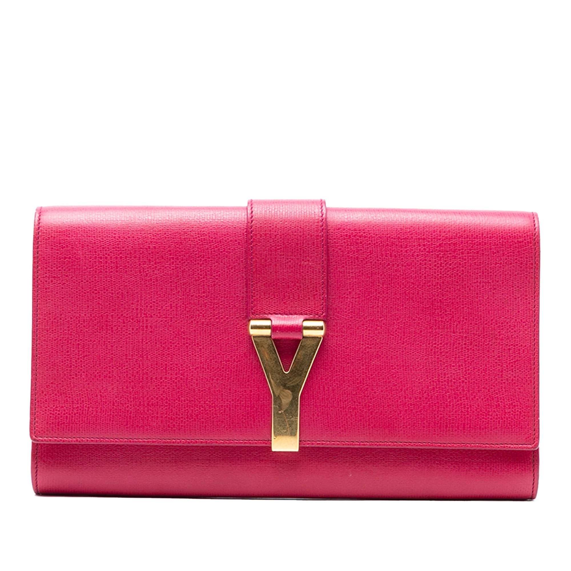 Saint Laurent Chyc pony-style calfskin clutch bag