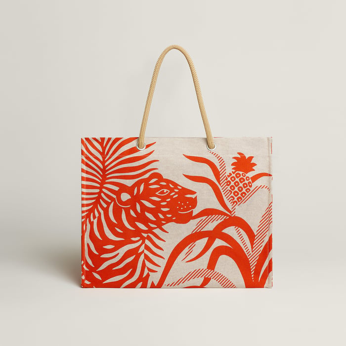 Tigre a l'Ananas Beach Bag