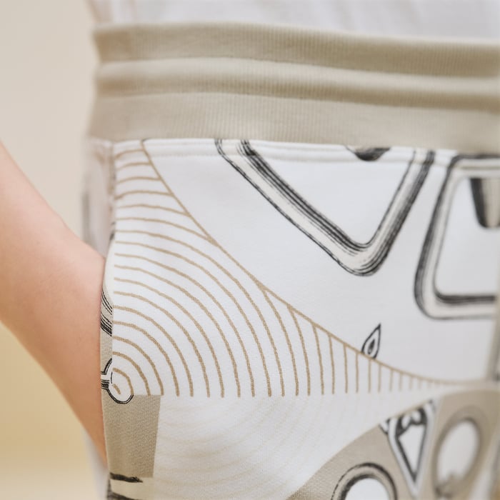 Beige Glaise "Effet Kaleidoscope" Jogging Pants