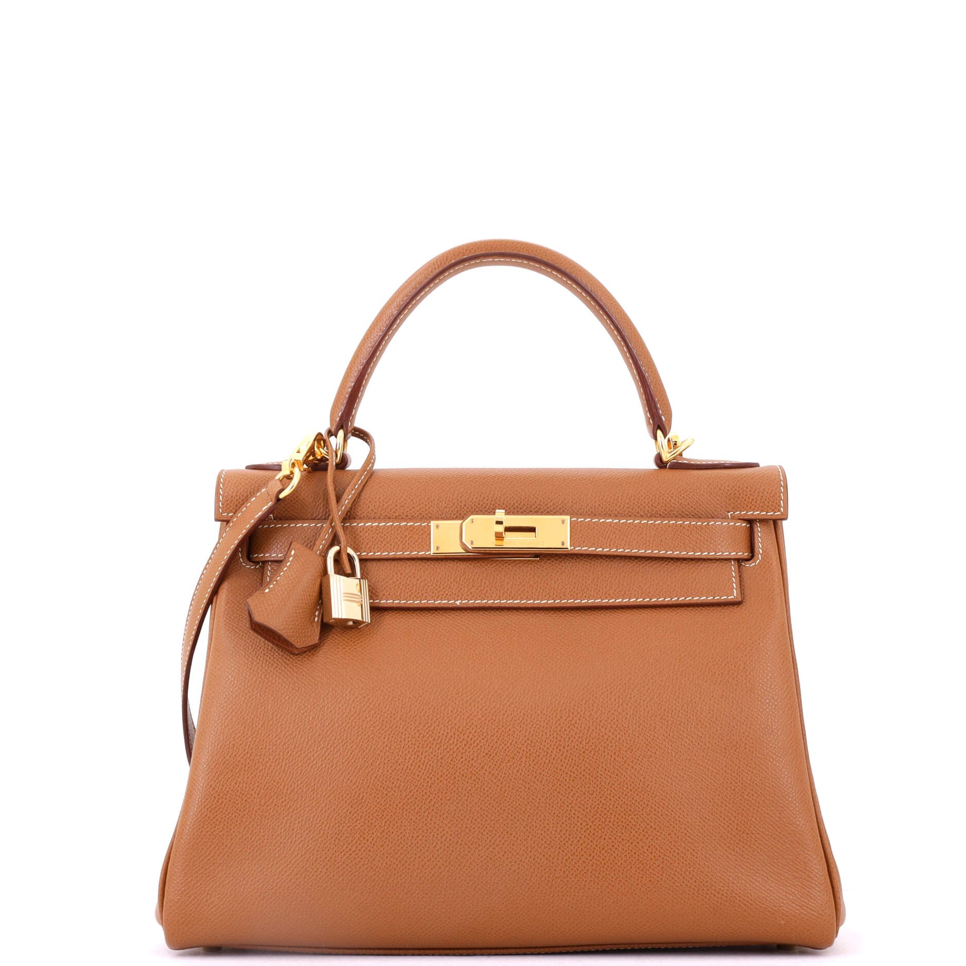 Kelly Handbag Gold Courchevel with Gold Hardware 28