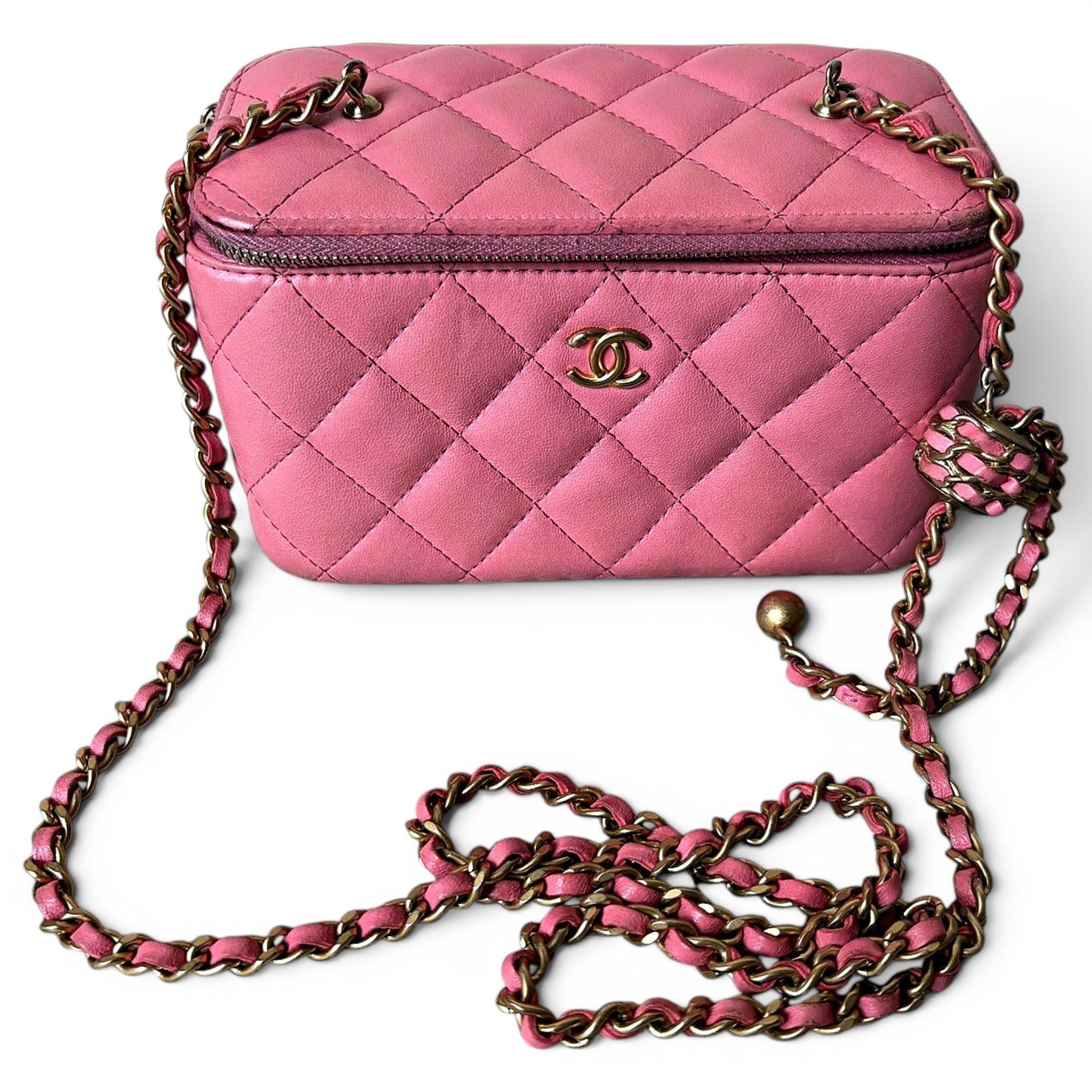 Vanity leather handbag