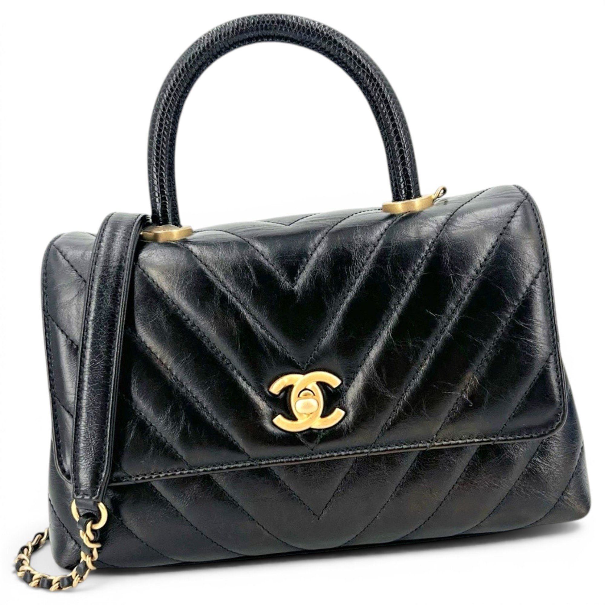 Coco Handle leather handbag