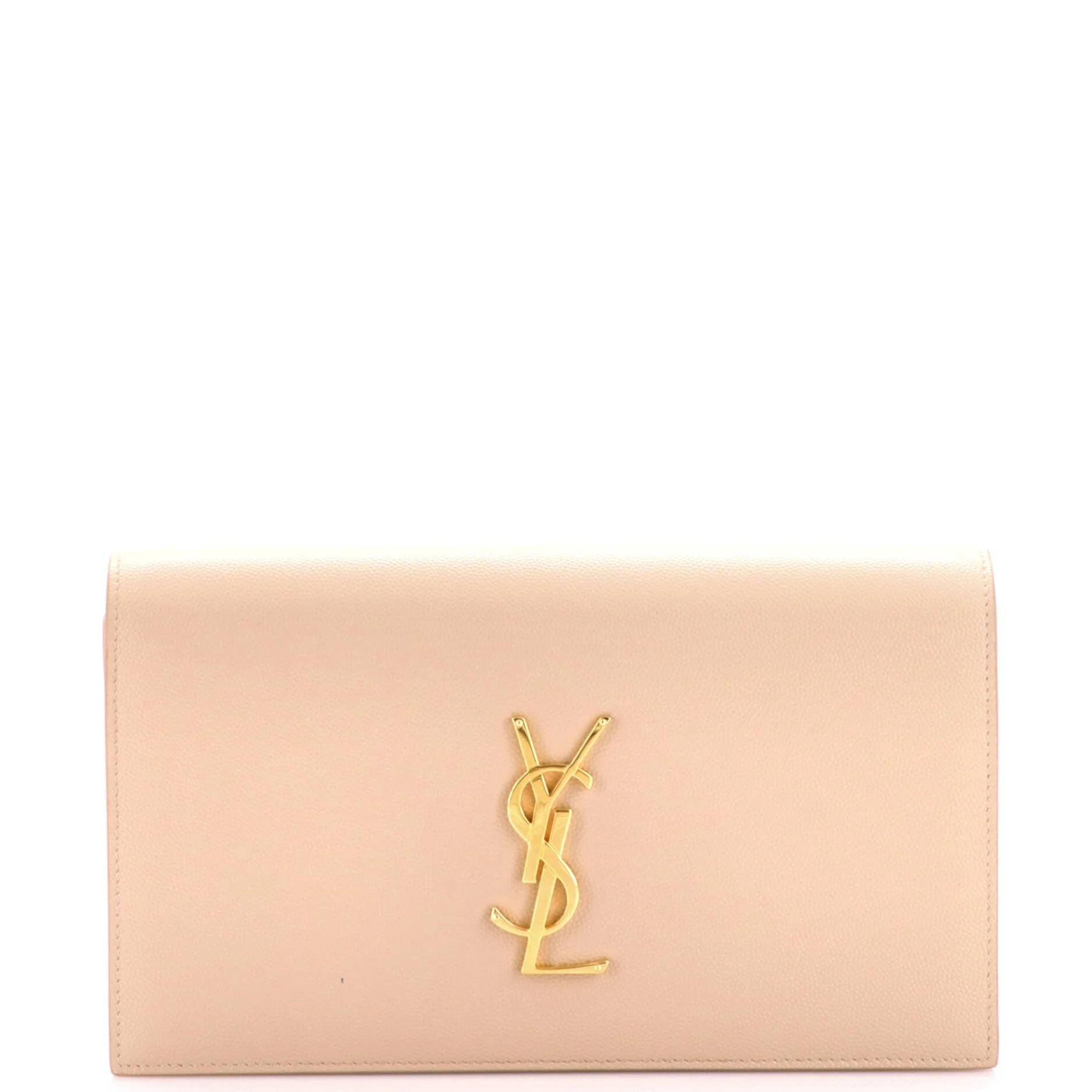Leather clutch bag