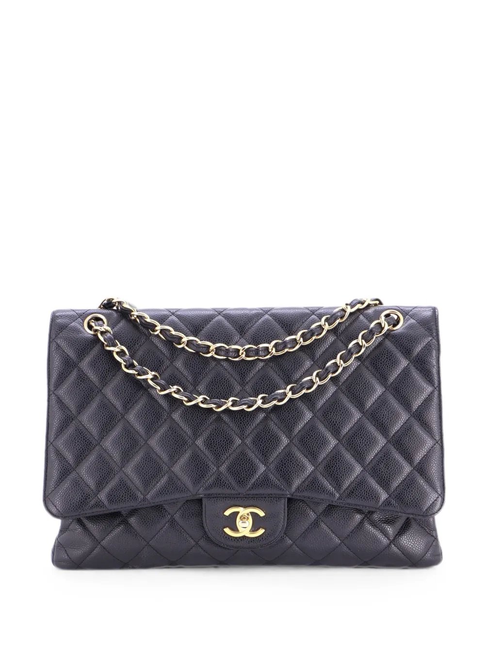 Classic Single Flap Bag Quilted Caviar Maxi shoulder bag