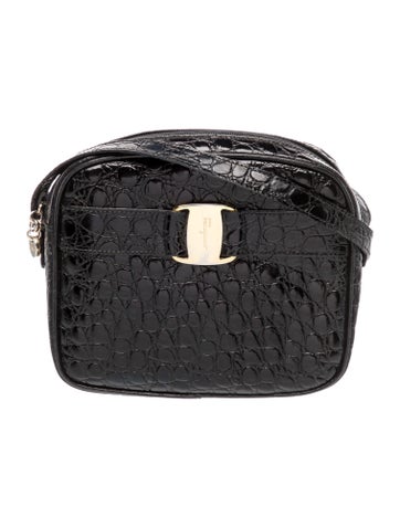 Embossed Leather Crossbody Bag