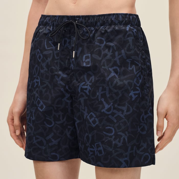 Marine "Calligraphie Equestre" Swim Trunks
