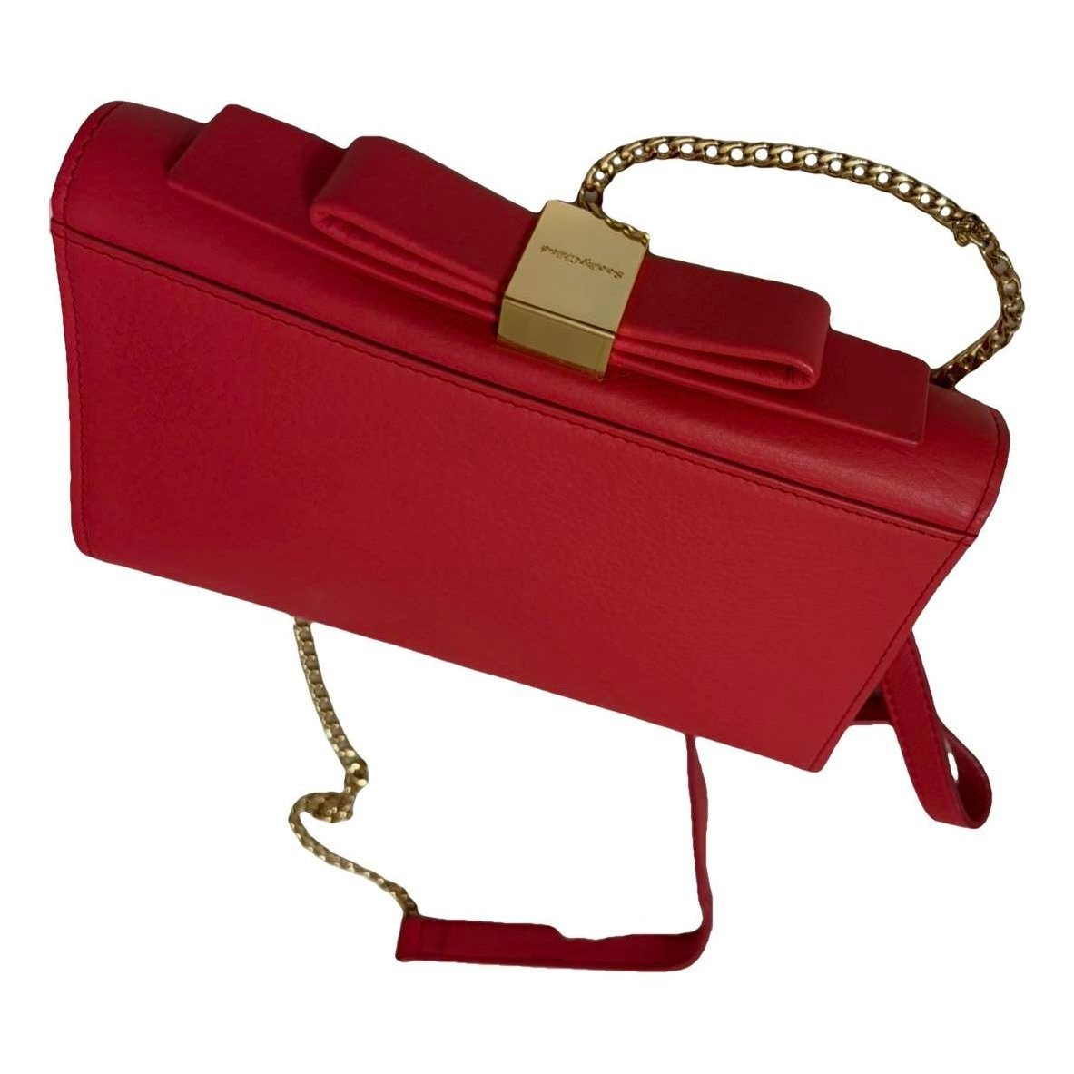 Leather clutch bag
