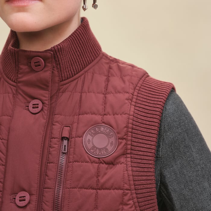 Rouge H Quilted Sleeveless Bomber Jacket