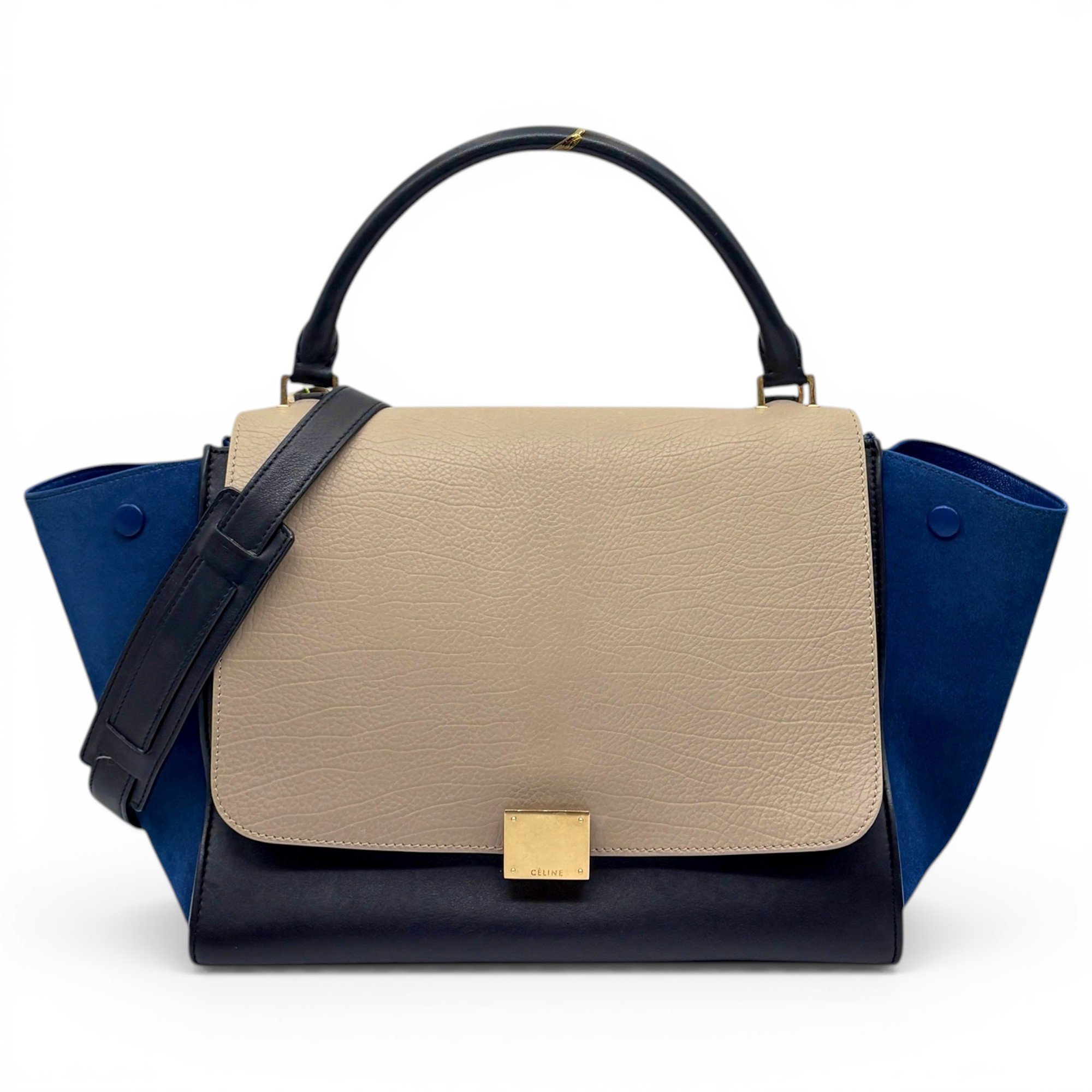 Trapèze pony-style calfskin handbag