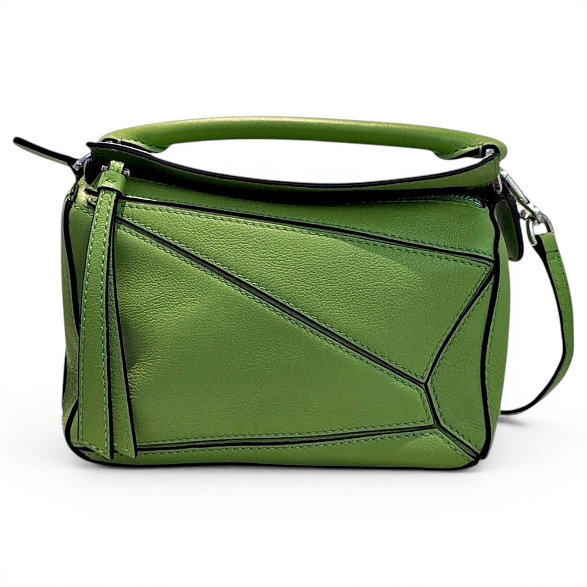 Puzzle leather handbag