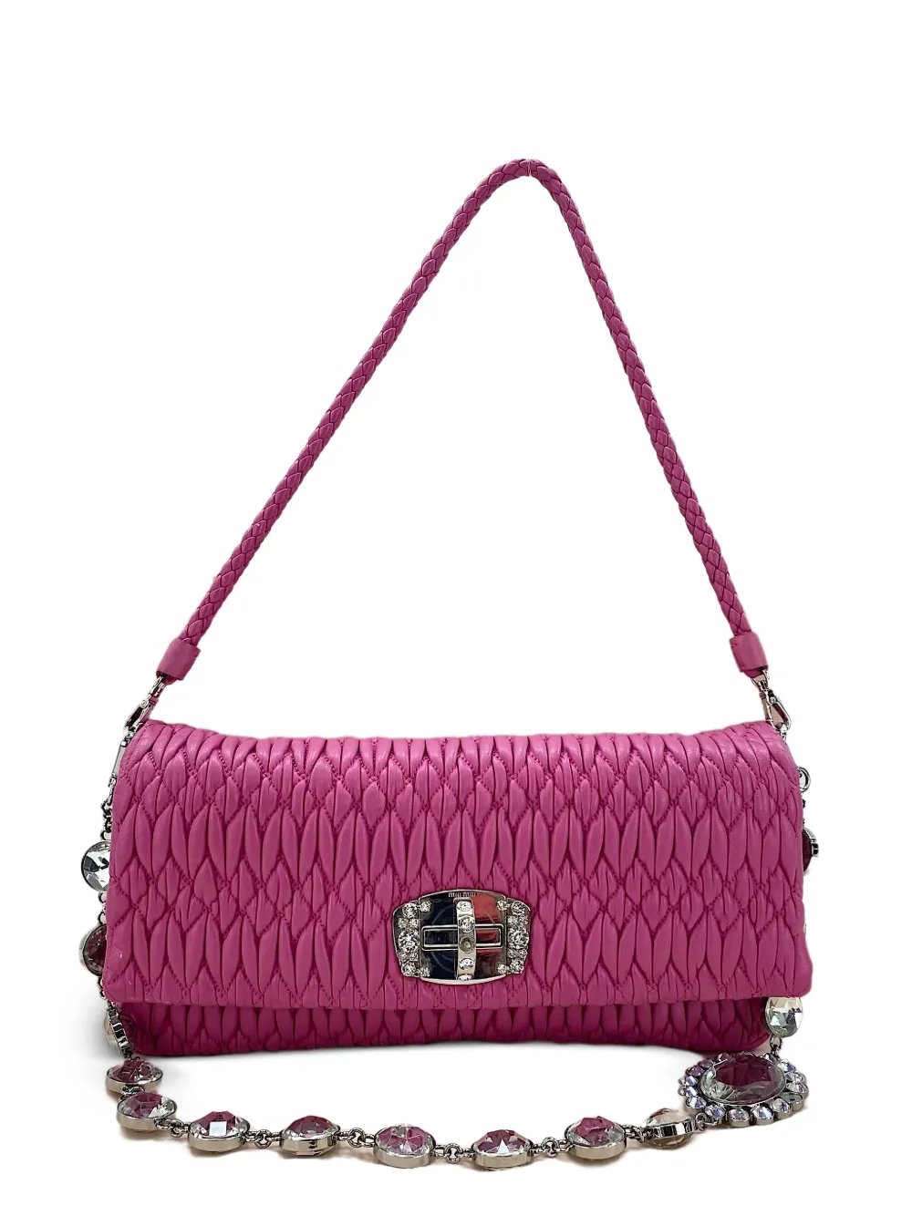 Nappa Crystal matelassé shoulder bag